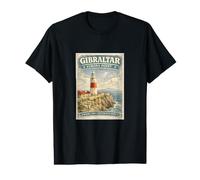 Vintage Europa Point Gibraltar Lighthouse Travel Design Value Graphic T-Shirt