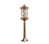 Vintage European Aluminum Tradition Victoria Garden Patio Lawn Lamp Column Light Retro E27 Glass Lantern Outdoor Ip55 Waterproof Floor Lamp Decoration Pillar Street Post Light Column Lamp