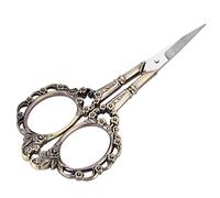 Vintage European Style Embroidery Scissors, Precision Stainless Steel Scissors with Carved Plum Design for DIY Tailoring, Crafting, Artwork & Needlework (#1)
