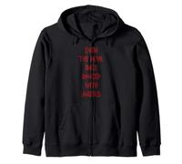 Vintage even the devil once danced with angels Zip Hoodie