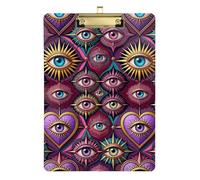 Vintage Evil Eye clipboard Paper pad Acrylic Cute for Clip Board Teacher Size 9 x 12