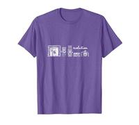 Vintage Evolution of The Camera Photography Novelty T-Shirt, Men, Purple Heather, Small