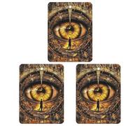 Vintage Eyeball 3 Pcs Automotive Air Fresheners Mirror Aromatherapy Tablets Ornament Car Fragrance Scented Cards Square