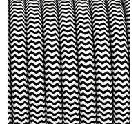 Vintage Fabric 2 Core Braided Textile Cable - 10FT/3 Metres, 2x1.5mm, Black & White, 40 Round