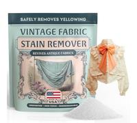 Vintage Fabric Stain Remover - Safely Cleans Retro & Antique Textiles - Made in the USA - Gently Removes Yellowing & Tough Stains From Vintage Linens, Quilts, Dresses, Doilies (Pack of 1)