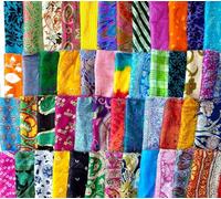 Vintage Fabrics Crafts Sari Silk Fabric Squares 30 pcs 8 * 8 Squares Saree Craft Material Home Decor Scrapbook Quilting Project Art Doll Easter