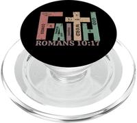 Vintage FAITH Comes Romans 10:17 Bible Verse Graphic Gift PopSockets PopGrip for MagSafe
