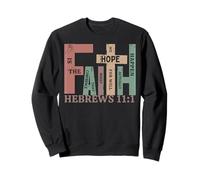 Vintage FAITH Hebrews 11:1 Hope and Confidence Graphic Gift Sweatshirt