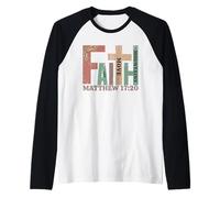 Vintage Faith Matthew 17:20 Move Mountains Graphic Gift Raglan Baseball Tee