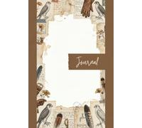 Vintage Falconry Junk Journal Pages - 6x9 Decorative Paper - 100 Botanical Writing Sheets with Birds of Prey, Peregrine Falcons, Feathers, Leather Gear, and Nature Academia Collage
