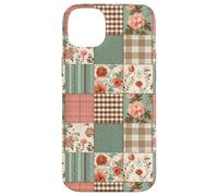 Vintage Fall Flower Cottagecore Gingham & Botanical Autumn Case for iPhone 14 Plus