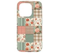 Vintage Fall Flower Cottagecore Gingham & Botanical Autumn Case for iPhone 15 Pro