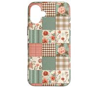 Vintage Fall Flower Cottagecore Gingham & Botanical Autumn Case for iPhone 16 Plus