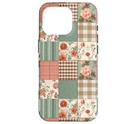 Vintage Fall Flower Cottagecore Gingham & Botanical Autumn Case for iPhone 16 Pro