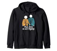 Vintage Family Heritage Generations Heart Tree Zip Hoodie