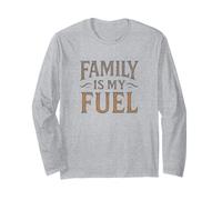 Vintage Family Is My Fuel. Retro, Parenting, Power. Long Sleeve T-Shirt