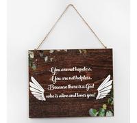 Vintage Family Wall Art Decor Wood Pallet Wall Plaque Sign You Are Not Hopeless. You Are Not Helpless Painted Wall Art Wood Plaque Sign 10x12 Inch Wooden Hanging Signs Home Decor for Offices Porch