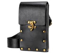 Vintage Fanny Pack for Halloween - Gothic Leather Renaissance Waist Bag