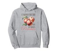 Vintage Farm Fresh Georgia Peaches Shirt Peach Fruit Lover Pullover Hoodie