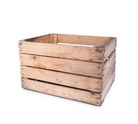 Vintage Farm Shop Style Wooden Slatted Apple Crate Fruit Brown
