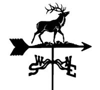 Vintage Farm Stainless Steel Home Decorative Weather Vane Wind Direction Indicator, Weathervane Yard Garden Architecture Roof Measuring Tools Easy Use and Install