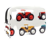 Vintage Farm Tractors Cosmetic Bag for Women, Travel Toiletries Bags Large PVC Makeup Handy Pouch Organiser with Zipper