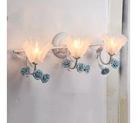 Vintage Farmhouse French Vanity Light Fixture - Elegant Floral Design for Bathroom Mirror, Bedroom, and Kitchen Decor
