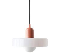 Vintage Farmhouse Green Glass Pendant Light, Mid-Century Modern Ceiling Lamp, Coastal Style Chandelier, 25cm Size, A Color - Perfect for Home Decor and Lighting