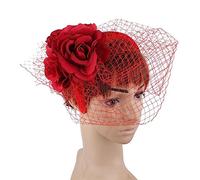 Vintage Fascinator Headband Exquisite Rose For Wedding Costume Hat Lady Headwear For Funeral/Wedding