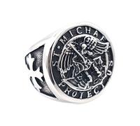 Vintage Fashion Paladin Men's Ring Knight Templar Guardian Angel Cross Casual Party Ring Jewelry Gift