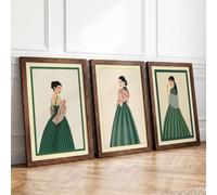 Vintage Fashion Studies Vintage Set of 3 Framed Wall Art Prints A2