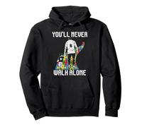 Vintage Father Son Family Autistic Kids Autism Awareness Dad Pullover Hoodie