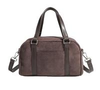 Vintage Faux Sueded Leather Shoulder Bag for Womens Elegant Crossbody Handbag Purse with Top Handle and Adjustable Strap