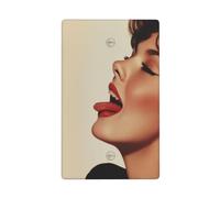 Vintage Female with Tongue Out Single Toggle Blank Wall Plate Light Switch Cover Decorative 1 Gang for Kitchen Room Bathroom Size 11.4x7cm