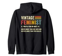 Vintage Feminist Retro Definition Quote Zip Hoodie