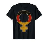 Vintage Feminist Symbol German Flag Pride for Women & Men T-Shirt