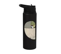 Vintage Fibonacci Spiral Golden Ratio Math Science Design Stainless Steel Insulated Water Bottle