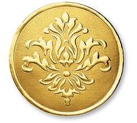 Vintage Filigree Embossed Foil Certificate Seals, 32 Count (Gold)