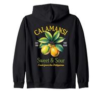 Vintage Filipino Lime Calamansi Fruit Philippine Lemon Retro Zip Hoodie