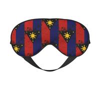 Vintage Filipino Philippines Flag Eye Mask Sleep Mask Light BlockBlindfold Night Eyes Cover Soft Pressure-Free Eyeshade with Elastic Strap for Home Travel Office Nap Yoga
