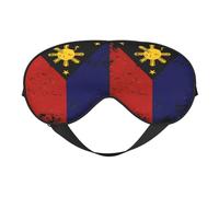 Vintage Filipino Philippines Flag Eye Mask Sleep Mask Light BlockBlindfold Night Eyes Cover Soft Pressure-Free Eyeshade with Elastic Strap for Home Travel Office Nap Yoga