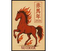 Vintage Fire Horse 2026 - Red Horse Year Notebook: 110 lined pages in a convenient 6” x 9” format, featuring a sl lossy cover-ideal for daily notes and ideas.