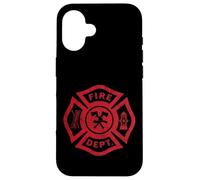 Vintage Firefighter Badge Fire Dept Cross Rescue Graphic Case for iPhone 16