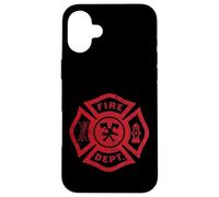 Vintage Firefighter Badge Fire Dept Cross Rescue Graphic Case for iPhone 16 Plus