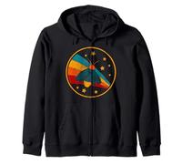 Vintage Fireflies Lightning Bugs Glow-Worm Zip Hoodie