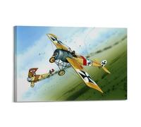 Vintage First World War Fighter Plane Poster Fokker Eindecker E.II 105-15 Ernst Udet Poster Decorative Painting Canvas Wall Posters And Art Picture Print Modern Family Bedroom Decor Posters 20x30inch(