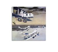 Vintage First World War Fighter Plane Poster Great London Air Raid Scare Poster Decorative Painting Canvas Wall Posters And Art Picture Print Modern Family Bedroom Decor Posters 16x16inch(40x40cm)