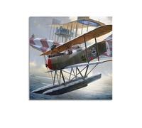 Vintage First World War Fighter Plane Poster Hansa Brandenburg W.12 Military Aircraft Poster Decorative Painting Canvas Wall Posters And Art Picture Print Modern Family Bedroom Decor Posters 24x24inch