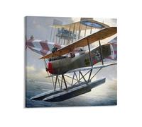 Vintage First World War Fighter Plane Poster Hansa Brandenburg W.12 Military Aircraft Poster Decorative Painting Canvas Wall Posters And Art Picture Print Modern Family Bedroom Decor Posters 28x28inch
