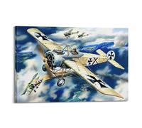 Vintage First World War Military Aircraft Poster Fokker EIV Fighter Plane Decorative Painting Canvas Wall Artworks Picture 12x18inch(30x45cm)